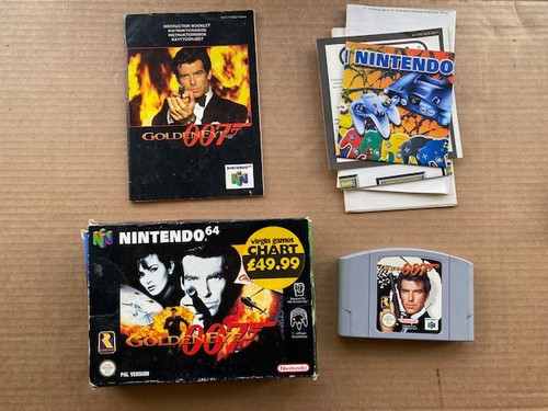N64 goldeneye game boxed - game, with