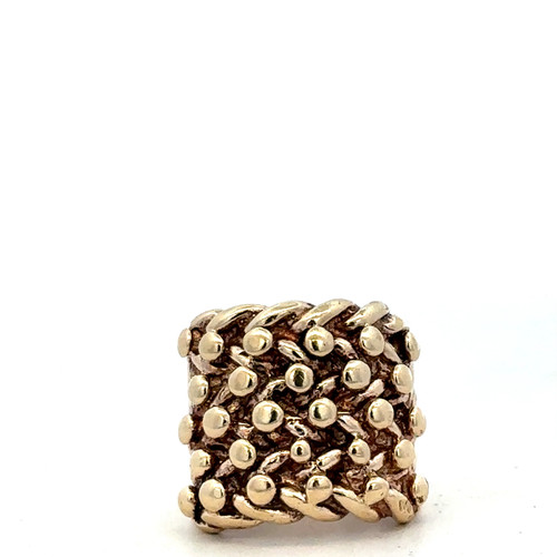 9ct yellow gold keeper - , ring