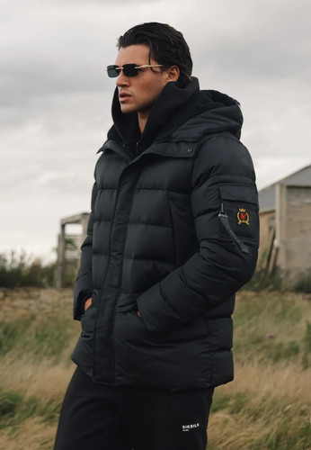 Siksilk men black parka - siksilk,