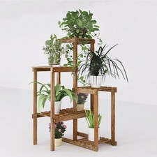 Corner Garden Plant Stand Wood