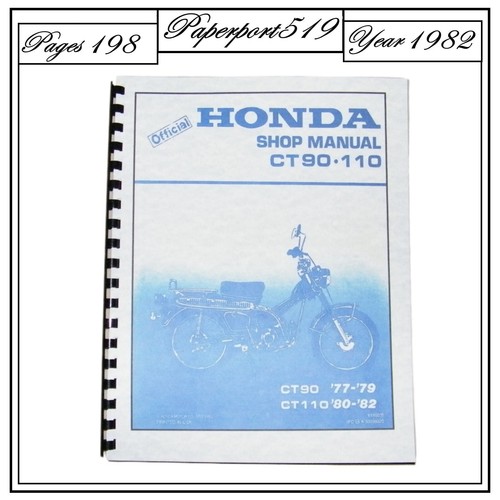 Honda shop manual ct90 - honda,