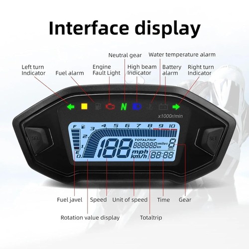 Geloo motorcycle speedometer - geloo,