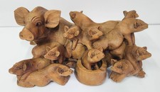 Large Vintage Hand Carved