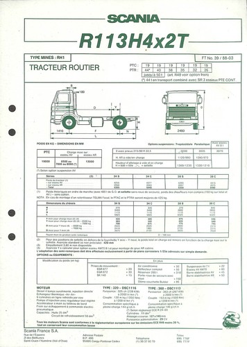 Scania trucks tractor r113h - scania, /