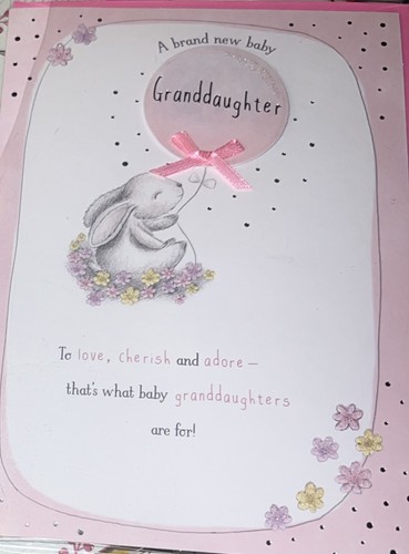 New baby granddaughter card - new,