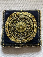 Vintage Versace Medusa Pillow. Black one side, white other side.