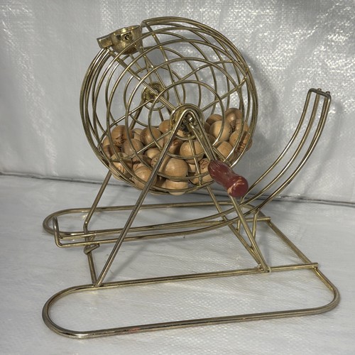 Vintage bingo cage met - vintage,