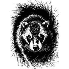 'British Badger' Unmounted Rubber Stamp (RS042296)