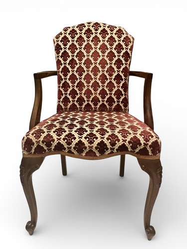 Antique upholstered armchair - antique,