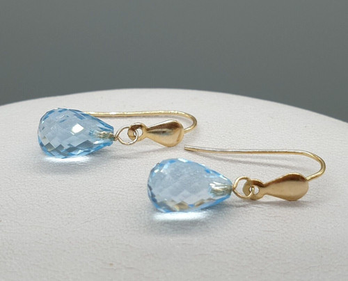 9ct yellow gold blue - 9ct, topaz
