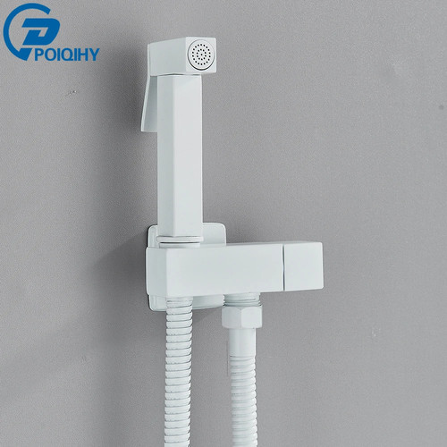Chrome handheld toilet bidet - toilet,
