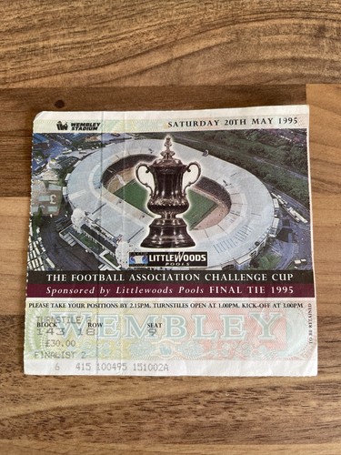 1995 cup final ticket - fa,