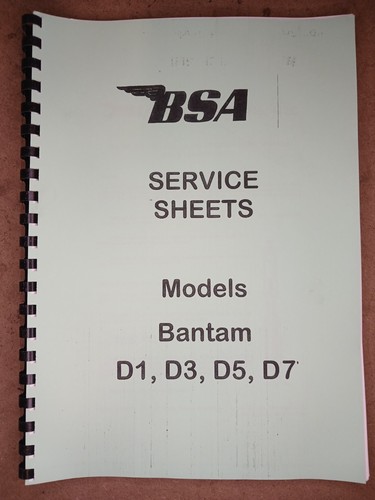 Bsa workshop manual service - workshop,
