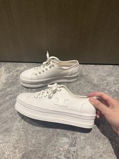 $690 Celine Women's White Jane