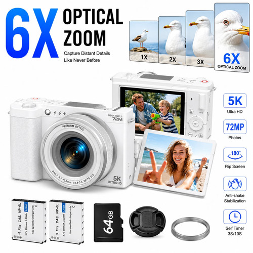 Digital camera with 6x - 5k,