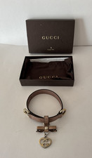 GUCCI GG Dog Collar Brown