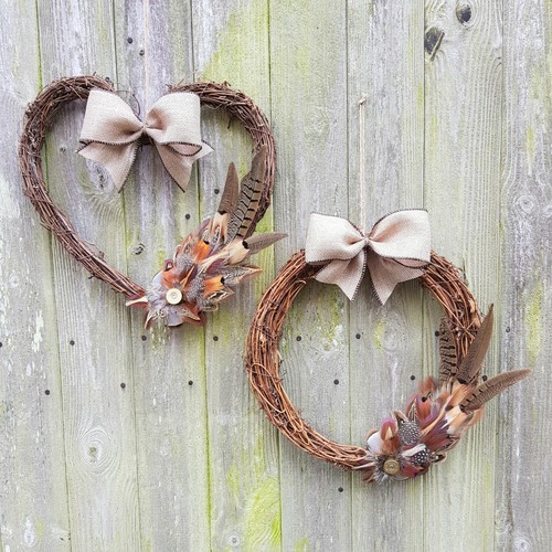 Large wicker wreath with