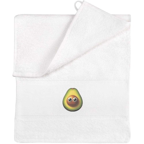 Funny avocado face flannel - 'funny, face'