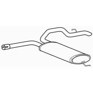 Rear silencer back box for - back,