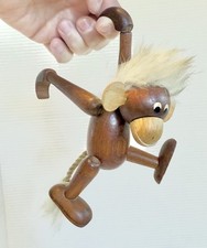 VTG Carved Wood Hanging Monkey