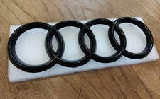 Audi Rings Front Grille Emblem Badge Black  273mm Used
