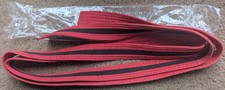 TAGB Taekwondo Belt 1st Kup Red/Black Full Length