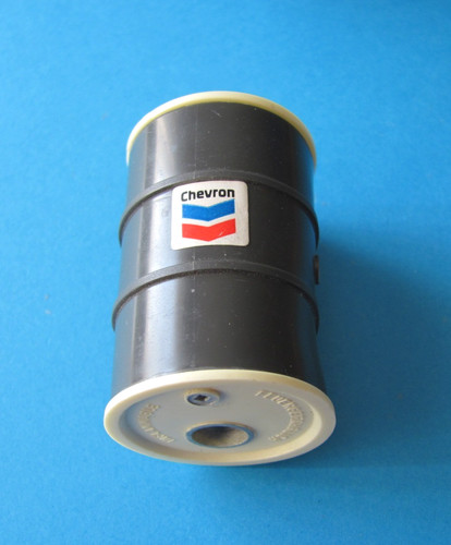 Rare vintage chevron oil drum - rare,