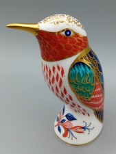 Royal Crown Derby Paperweight Humming Bird Gold Stopper