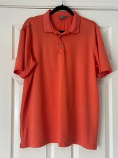 PING SENSORCOOL UK LARGE ORANGE SHORT SLEEVE GOLF POLO SHIRT