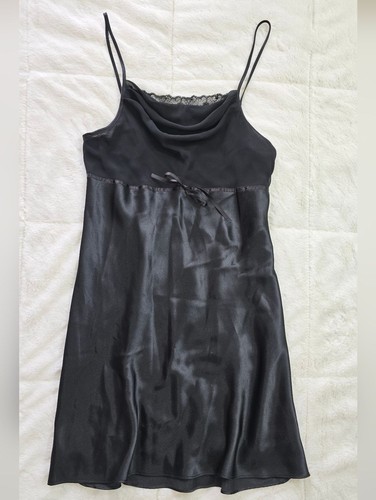 Delicates black satin chemise - delicates,