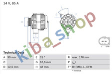 Alternator 14v 85a - alternator, fits