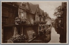 Postcard River Stour & Weavers Houses Canterbury Kent Unposted c1924 Photo RP 
