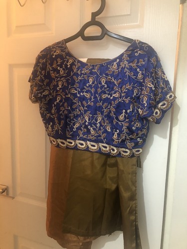 Beautiful silk sari with - beautiful, sari,