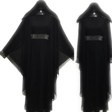 Luxury Women Black Butterfly Abaya Jilbab