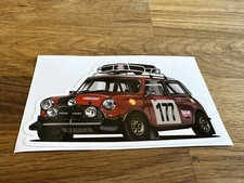 Classic Mini Cooper Cartoon