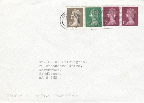Qe11 envelope london to - gb,