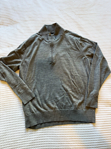 Uniqlo grey zip merino - grey,