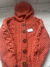 Child hand knitted hooded - hand,