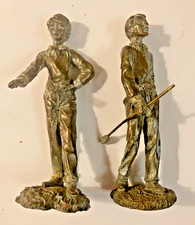 2  Vintage Solid Cast Antimony