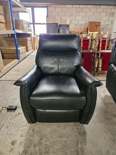 Dfs black leather reclining - black,