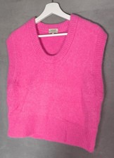 Jigsaw womens pink alpaca blend u-neck tank/ sleeveless pullover size medium