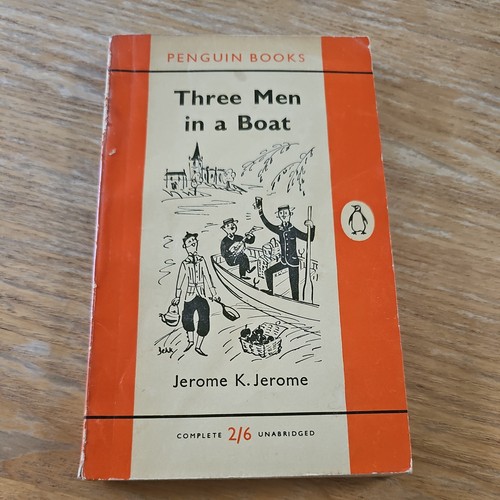 1213 three men boat by - in, a