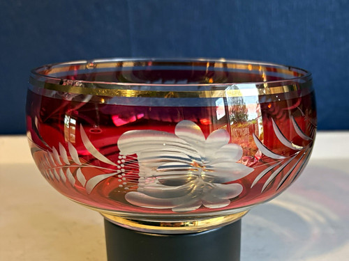Vintage bohemian red glass - vintage,