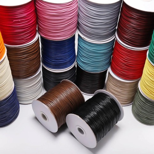 Waxed cotton cord black - waxed,