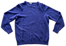 Vintage Stile Benetton Womens Jumper Sweater 100% Merino Wool, Large, Indigo