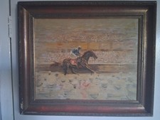 Limited Edition Wilfred Plowman Horse Racing Print - "Derby Day with Nashwan"