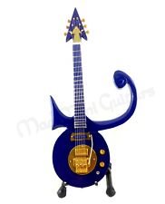 Miniature Guitar PRINCE with free stand. PURPLE RAIN. Prince Symbol