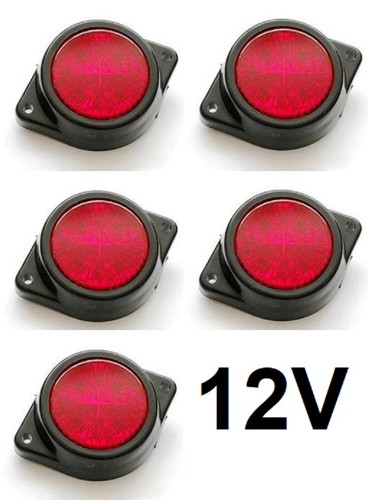 12v led rear - 5x, round