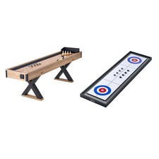 VEVOR 9 ft/45 in Shuffleboard Table 2 in 1 Shuffleboard and Bowling