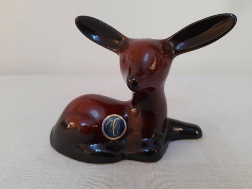 Ceramic deer figurine - ceramic,